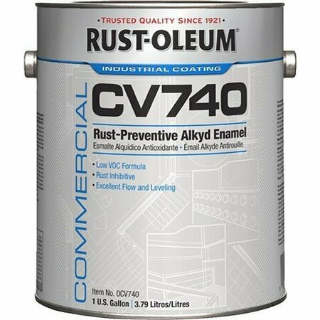 RUST-OLEUM Paint, C740, 1 gal, Safety Yellow, Gloss, Alkyd Enamel 255550